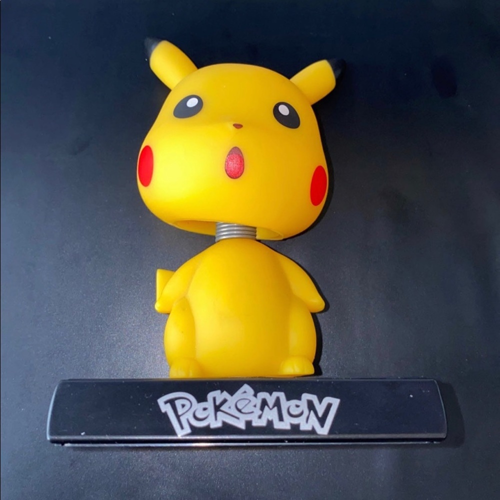 Yellow Pikachu figure with box for car accessories or home room decoration